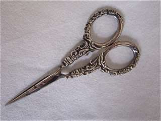 Antique Sterling Silver Needlework/Sewing Scissors  