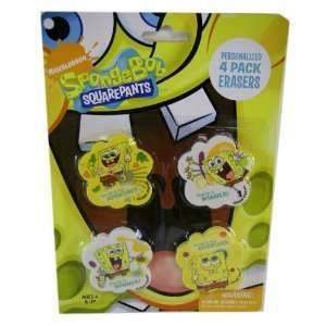 Nick Jr Spongebob Squarepants Erasers   Personalized 4pack Erasers