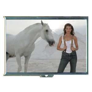 Beautiful Girl w/ White Horse ID Holder, Cigarette Case or Wallet 