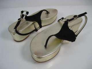 MICHAEL KORS Black Suede Thong Sandals 8  
