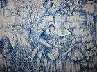 NEW QUEEN BED QUILT BLANKET SPREAD BLUE WILLOW STYLE VINTAGE LOOK BLUE 