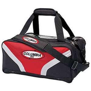   Pro Double Red/Grey/Black 2 Bowling Ball Bag Tote Fits Shoes  