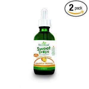 SweetLeaf Liquid Stevia, Valencia Orange, 2 Ounce Bottles (Pack of 2)