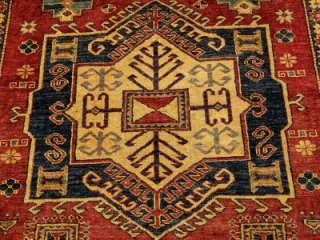   Handmade Vegetable Dye Hand Spun Gazni Wool Fine Afghan Kazak New Rug
