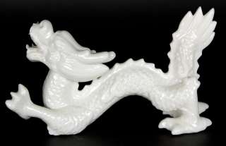 BLANC DE CHINE DRAGON STATUE Porcelain Gift Feng Shui L  