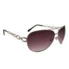 sunglasses brown tone plastic wrap around frames with glitter metal 