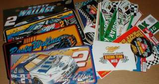 Rusty Wallace #2 New NASCAR License Plate decal Sticker collection Lot 