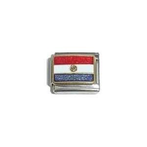 Paraguay Flag Italian Charm Bracelet Link