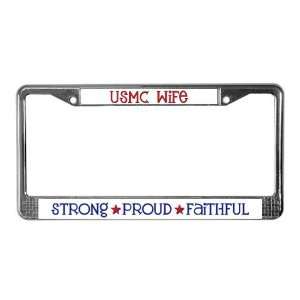  Strong, Proud, Faithful   USM Military License Plate Frame 
