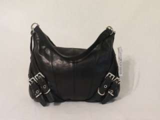 Michael Kors Black Leather Milo Medium Shoulder Bag $348  