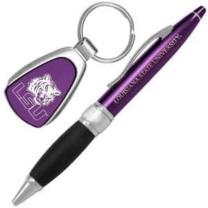    LSU Tigers Purple Chrome Pen & Keychain Set