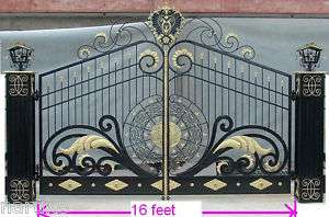 100% WROUGHT IRON BEST DRIVEWAY GATES 30k IF MADE IN US NOTHING IS 
