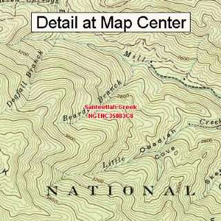  USGS Topographic Quadrangle Map   Santeetlah Creek, North 