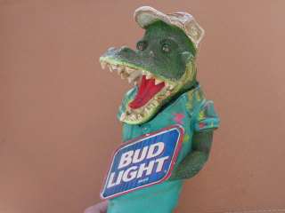 Vintage Bud Light Gator Beer Tap Handle   Alligator  Budweiser 