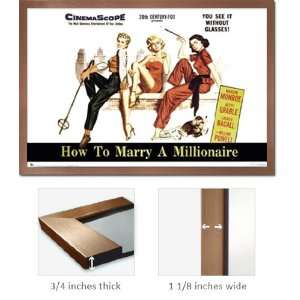   Framed Poster Marilyn Monroe Marry Millionaire Fr1416