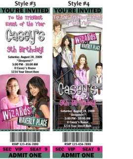 Wizards Of Waverly Place Birthday Party Invitations   