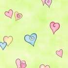   Kids IV Heart Wallpaper   Color Mint Green Background / Pink / Blue