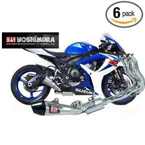 Yoshimura R 55 Complete System   Polished Stainless   Flare Carbon 