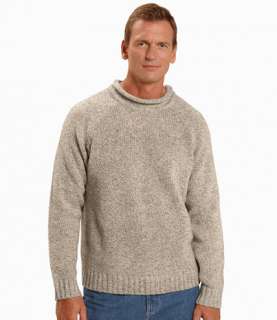 Ragg Wool Sweater, Roll Neck Crewneck: Crewnecks  Free Shipping at L 