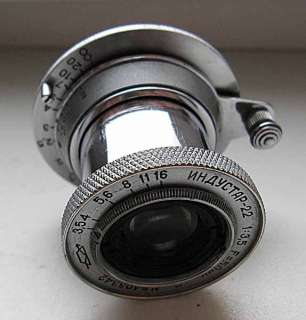 Russian Elmar lens INDUSTAR 22 3,5/50 camera FED Zorki  