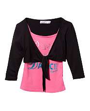   Pink) Pineapple Pink and Black Double Tie Top  253732970  New Look