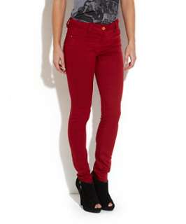 Dark Red (Red) Coloured Supersoft Skinny Jeans  241093661  New Look