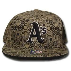  MLB OAKLAND ATHLETICS FLAT BILL HAT CAP BLACK SIZE 8 