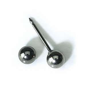  INVERNESS Palladium Plate 4mm Ball Piercing Earrings: Health 