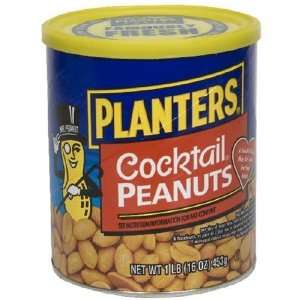 Planters Cocktail Peanuts, 16 oz (Pack of 12)  Grocery 