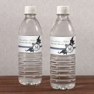  Lavish Monogram Water Bottle Label   Periwinkle