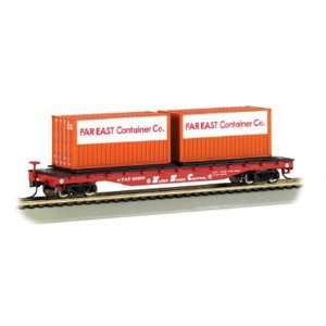   Trains Santa Fe Flat Car With Container Load Ho Scale Toys & Games