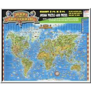  Map of the World Jigsaw Puzzle: Toys & Games