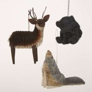  Deer, Black Bear & Wolf Christmas Figure Ornaments 5 Home & Kitchen