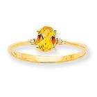 ibraggiotti genuine diamond citrine birthstone ring in 10k yellow gold