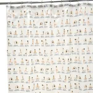Famous Home Fashions Yoga White Shower Curtain 