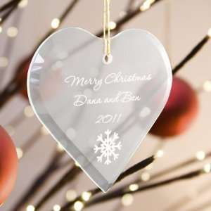  Personalized Heart Christmas Ornament: Home & Kitchen