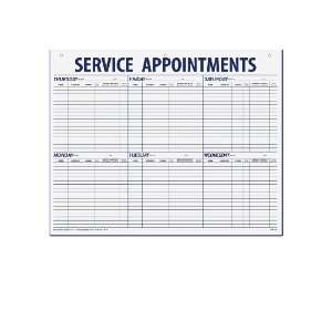  Service Appointment Record   Large Pad
