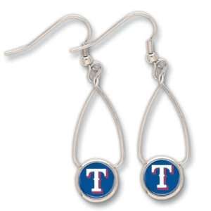  TEXAS RANGERS OFFICIAL FRENCH LOOP LOGO EARRINGS Sports 
