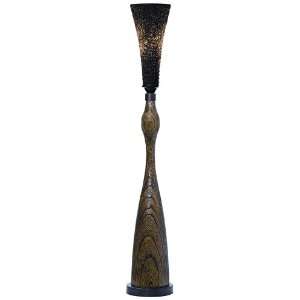  Thumprints Venus Brown Uplight Torchiere Table Lamp