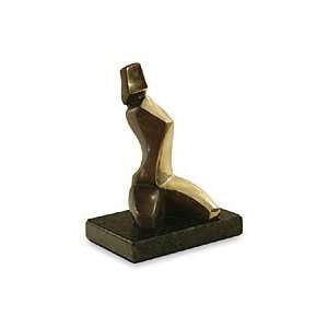  NOVICA Bronze sculpture, Seated Woman II Home & Kitchen