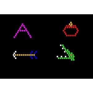  9x12 Lite Brite Refill Letters (RECTANGLE   26 Sheets) Toys & Games