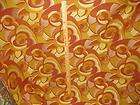 BROWN RED ORANGE GREEN GOLD PAISLEY UPHOLSTERY FABRIC  