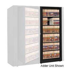  Rotary File Cabinet Adder Unit, Legal, 6 Shelves, Black 