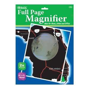  BAZIC 2x Full Page Magnifier, 8.5 x 11 Inch Office 