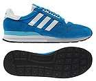 New Adidas Originals Mens ZX 500 Pool Blue White Shoes Retro Cyan 