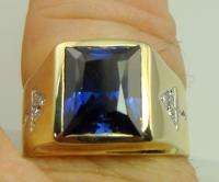 133286216 Mens Ring Antique Vintage Collectible Estate Sapphire  