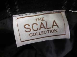 THE SCALA COLLECTION Black White Plaid Bucket Hat  