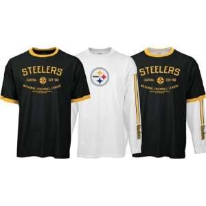  Pittsburgh Steelers Short/Long Sleeve T shirt Combo 