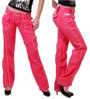 CIPO & BAXX Leinen Designer Hose Pink JeansI freie Größenauswahl I 