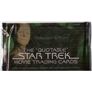  QUOTABLE STAR TREK MOVIE TRADING CARDS 1 PACK Everything 